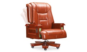 高级真皮老板椅 舒适多功能转椅HY-A001